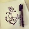 Steel anchor with watercolor effect. 3