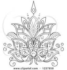 Black And White Henna Henna Designsfolkart Coloring Pages Bing Images Flower Henna White Henna Tattoo Free Vector Illustration