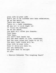 Hand Typed Charles Bukowski Poem The Laughing Heart Vintage Typewriter Print In 2021 Charles Bukowski Poems Wisdom Quotes Bukowski