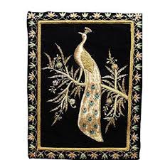 ₹ 3,000/ piece get latest price. Black Rectangle Golden Zari Embroidery Wall Hanging Size 3 X 2 Feet Rs 800 Unit Id 21302571273