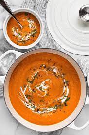 Sweet Potato Soup With Cumin And Red Pepper Flakes Last Ingredient Recipe Dutch Oven Soup Recipes Le Creuset Dutch Oven Recipes Le Creuset Dutch Oven