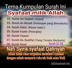 Ayat 24, surah sod menurut mazhab syafie dan hanbali tidak termasuk dalam ayat sajadah, tetapi ayat tersebut disunatkan untuk sujud syukur. Tafsir Surah Sajdah Ayat 1 5 Syafaat Milik Allah Celik Tafsir