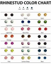 Rhinestud Color Chart For Bling Koozies Koozie Prices