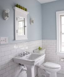 With its pale blue tiles, blue flooring, glass doors and plenty of scented candles and light fixtures, this bathroom looks very whimsical and seems like it is from another world. Light Blue Wall Bathroom Ideas Novocom Top
