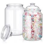 Amazon.com: Nuogo 2 Pcs 1 Gallon 128 oz Candy & Cookie Jar ...
