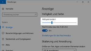1) windows + w (suchen) und „bildschirmhelligkeit anpassen eingeben. Windows 10 Bildschirmhelligkeit Andern So Geht S