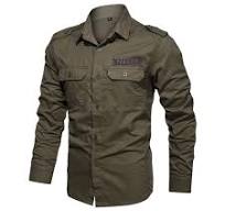Camisa táctica de trabajo para hombre, estilo militar, ajustada, de manga  larga, ajuste regular, casual, con botones, para exteriores