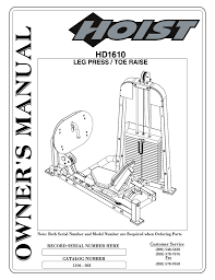 Hoist Fitness Hd1610 Home Gym User Manual Manualzz Com