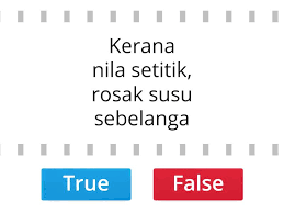 Muka pucat kerana menghidap penyakit. Peribahasa Verdadero O Falso