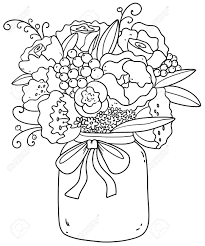 See more ideas about drawings, flower drawing, black and white flowers. Beautiful Bouquet With Peonies Roses Daisies Lilacs Romantic Picture Print Black White Bouquet Coloring Book For Children And Adults Meditation And Antistress Royalty Free Cliparts Vectors And Stock Illustration Image 158493401