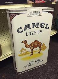 Contains full pack of cigaretes without filter. Rare Camel Lights Cigarette Metal Sign Free Shipping 1756020396
