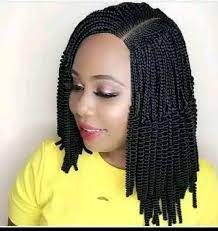 Braided Wig Box Braids With Telephone Curl Tips On A Full Lace Closure Curl Tips Braids Wig Lace Closure Hairstyles Short Braids