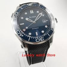 Unclick to turn it off. 41mm Bliger Blue Dial Luminous Saphire Glass Blue Ceramic Bezel Automatic Movement Men S Watch Ba106 Mechanical Watches Aliexpress