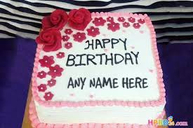Buttercream flowers sheet cake on the tiered cake. Birthday Cake With Name Page 12