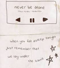 When you fall sleep tonight just remember that we lay under. Never Be Alone Images On Favim Com