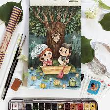 ку ку ку ку ку ку ку ку ку ку Ku Ku Ya Na Pyat Minut Syuda Zaglyanula Proverit Kto Chto Risuet I Svoyu Kartinku Pokazat V Posled Inspiring Art Prints Watercolor Illustration Fine Art Drawing