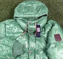 NEW Vintage Polo RALPH LAUREN Detachable Hood Down Jacket Green Mens L NOS