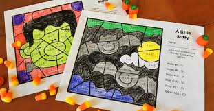 Kids love solving mysteries, and that's what they'll do that with these coloring worksheets. Free Halloween Multiplication Color By Number Resources Glitter In Third