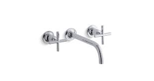 Kohler revival faucets bring period style and functionality to your kitchen or bathroom. K T14414 3 Purist Wall Mount Sink Faucet Trim Cross Handles Kohler