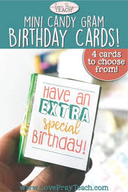 Unique Birthday Gift For Teacher Mini Candy Gram Birthday Cards Teacher Birthday Gifts Candy Grams Teacher Birthday
