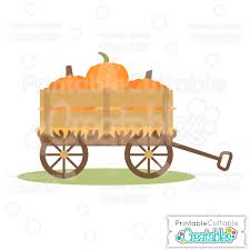 Download Fall Pumpkin Wagon Free Svg File Clipart For Silhouette Cricut Machines