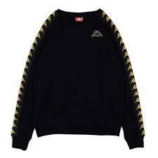 Shop Kappa Alvin Crew Neck Sweater Black Gold Online West Brothers Kappa Clothing Clothes Black Sweaters
