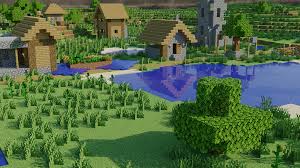 In addition, all trademarks and usage rights belong to the related institution. A Minecraft Village Hd Wallpaper Background Image 1920x1080