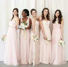 Mix And Match Bhldn Bridesmaids Dresses In Blush Wedding Bridesmaid Dresses Bridesmaid Dress Colors Bridesmaid Dresses