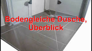 Fahren sie mit den weiteren fliesen nach demselben muster fort. Bodengleiche Ebenerdige Dusche Youtube