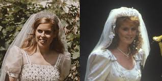 Princess beatrice said i do in a private wedding ceremony on friday wearing the queen's tiara princess beatrice wore a vintage dress by norman hartnell and the queen mary diamond fringe both her mother and father, sarah ferguson and prince andrew, live there, despite being divorced. Princess Beatrice S Wedding Dress Compared To Sarah Ferguson Fergie