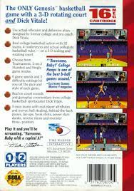 Dick Vitale S Awesome Baby College Hoops Para Mega Drive 1994 Bd Jogos