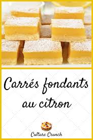 Carres Fondants Au Citron La Recette Facile Recette Facile Recette Recette Sucre Facile
