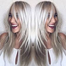 Long Fringed Bangs Bridget Bardot Inspired Blonde Hair Icy Cool Silver Blonde Color By Erica At House Blonde Hair With Bangs White Blonde Hair Silver Blonde