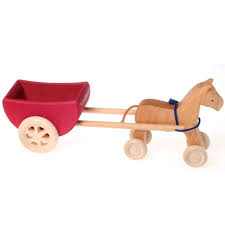 Horse Wagon Red The Wooden Wagon Wooden Toys Wooden Wagon Toys