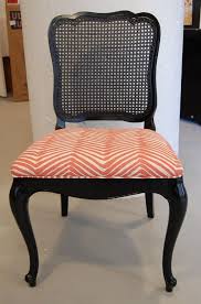 Orange Pattern Recushioning Chair Chair Makeover Dining Room Updates
