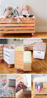 Pour Caisse En Bois Ikea Diy Toy Boxes With Cushion And Casters Mommo Designs Deco Chambre Enfant Decoration Chambre Enfant Et Deco Enfant