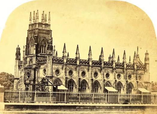 170 years old photo of Vepery Church at #Chennai in #TamilNadu was taken in 1855 AD. Originally, it was built as a #Catholic church by an Armenian in 1720 AD, and later