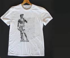 Black And White Full Sleeve T Shirt Tattoo Tshirt Mens Tshirt David T Shirt Tattoo Gift For Him Leonardo Da Vinci Tee Black And White Tattoo T Shirts Mens Tshirts Black And Grey Tattoos