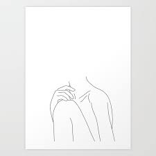 #body #female #woman body #body drawing #drawing #draw #beautiful #sculpure #body sculpting #passion #art of drawing #art #piece of art #hipster when people say something has so many body types or draw a body positive post, they usually draw 1. Woman S Body Line Drawing Illustration Cathy Art Print By Thecolourstudy Society6 Outline Art Line Drawing Line Art Drawings