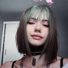 Half mechanism and half hand hook structure: Aesthetic Makeup And Blue Hair Image 7679816 On Favim Com