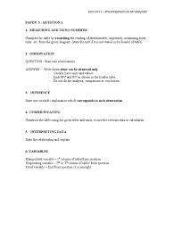 Read the question well and you will find it in the hint in the question. Teknik Menjawab Kertas 3 Biologi Observation Experiment