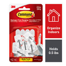 Easy to hang by sticking to walls, shop our great value adhesive hooks at the. Command Wire Hooks Value Pack White Small 9 Hooks 12 Strips Walmart Com Walmart Com
