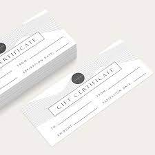 You can use one of the 800+ gift certificate templates on canva to make something visually appealing. Gift Certificates Print Custom Gift Cards Uprinting Com