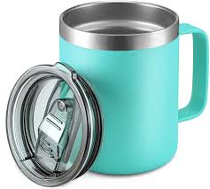 Insulated disposable coffee cups with lids & straws 12 oz, 100 (black). 12oz Stainless Steel Insulated Coffee Mug With Handle Double Wall Vacuum Travel Mug Tumbler Cup With Sliding Lid Mint Walmart Com Walmart Com