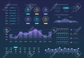 Infographic Dashboard Template Modern Statistics Graph Finance