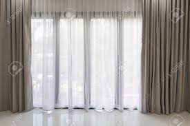 Are easy to combine and give the interior lightness and freshness. Beautiful Modern Grey And White Curtains In Living Room Stock Photo Picture And Royalty Free Image Image 60898002