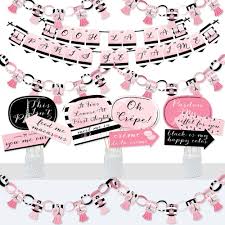 It is a fun theme to explore especially for people who like tea parties and delicate pastries. Paris Themed Birthday Party Decorations Party Banner Big Dot Of Happiness Paris Ooh La La Home Kitchen Event Party Supplies