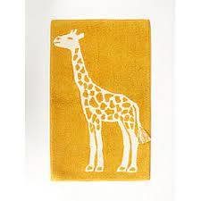Customized wide angle store (69). Yellow Giraffe Cotton Bath Mat Home George