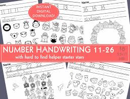 Number Handwriting Practice Worksheets Prek Kindergarten