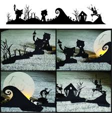 (decorate) make more attractive by adding ornament, colour, etc.; Nightmare Before Christmas Halloween Town Diy Stand Up Paper Etsy